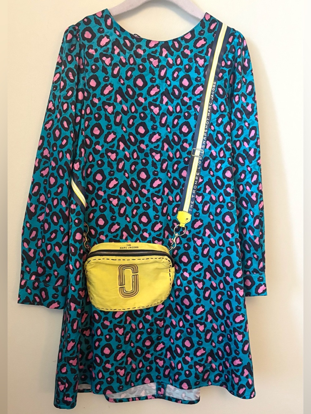 Marc Jacobs girls designer leopard print functional purse dress size 8 years